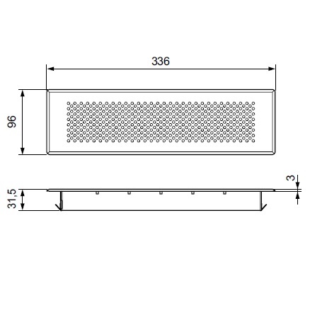 Vaillant Zuluftgitter für Boden-/Wandauslass Rundloch weiß, 335 x 95mm, Weiß, nur als Zuluftauslass verwendbar 0020197697