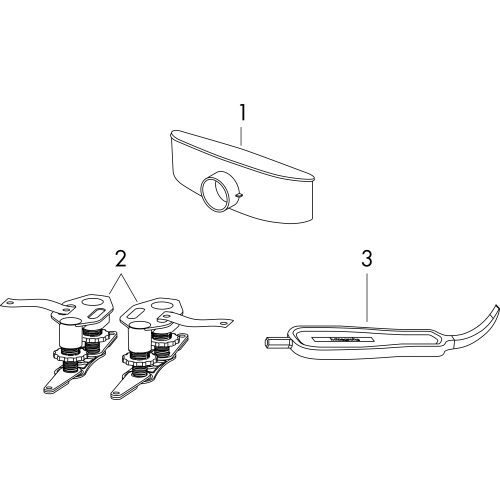 Hansgrohe Komplettset RainDrain Compact 1200mm befliesbar für flache Installation 56173000
