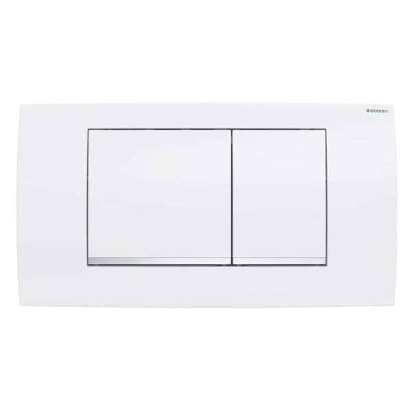 Geberit Twinline30 Betätigungsplatte, für 2-Mengen-Spülauslösung weiß / hochglanz verchromt 115.899.KJ.1