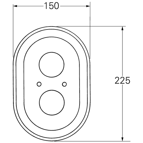 Grohe Rosette oval für Automatic 2000 /Sentosa alt 225x150 weiß/gold 47188LG0