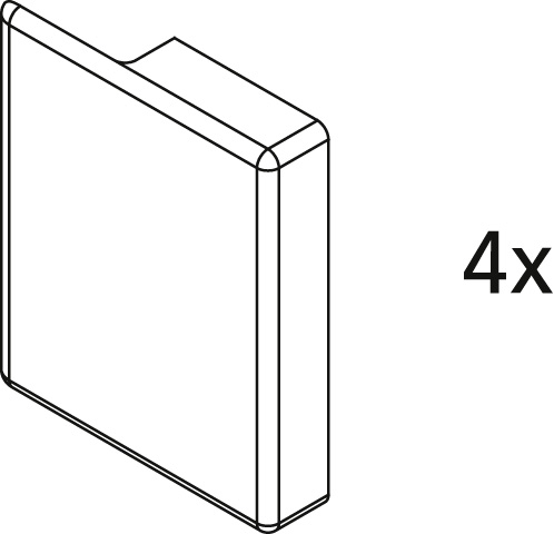 Kermi Set Abdeckungen, für alle RAYA-Türen, silber matt 2534453