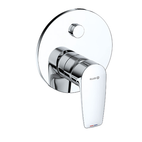 Kludi PURE&SOLID UP-Wannenfüll-/Brause Einhandmischer Set mit Funktionseinheit, chrom 347630575