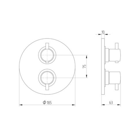 Avenarius Linie Universal UP-Thermostat-Mischbatterie mit Mengenregulierung chrom 9006527010