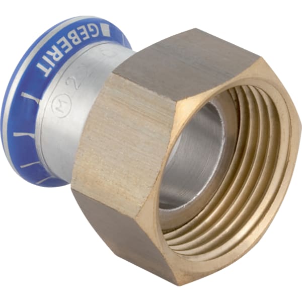 Geberit Mapress Edelstahl Übergang mit Überwurfmutter (LABS-frei) d15-G1 1/4 85072