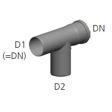 Atec PolyTop T-Stück D1 110/D2 110/DN110 603303