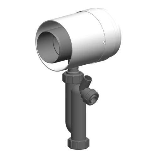 Atec PolyTwin Kondensatablauf PT DN80/125 mit Siphon 1548