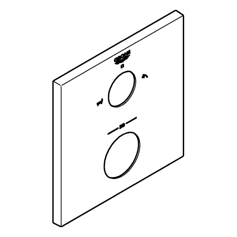 Grohe Rosette eckig für Thermostat-Fertigmontagesets supersteel 49103DC0