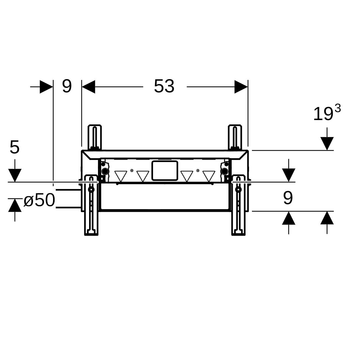 Geberit Kombifix Element für Dusche mit Wandablauf d50 457.534.00.1