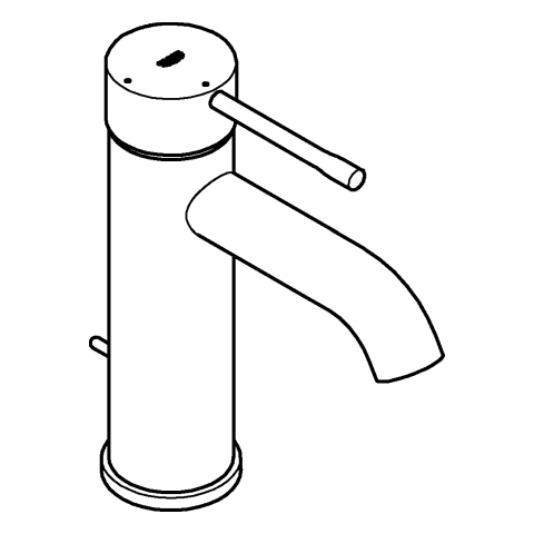 Grohe Essence Einhand-Waschtischbatterie chrom S-Size Mittelstellung kalt 24180001
