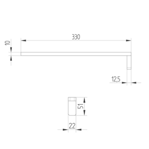 Avenarius Handtuchhalter einarmig 33cm 4801415040