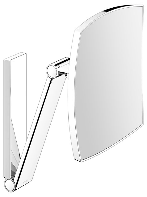 Keuco Kosmetikspiegel iLook_move eckig unbeleuchtet, Aluminium-finish 17613170000