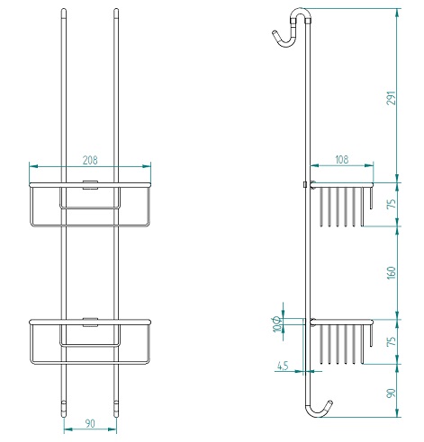 Avenarius Serie Körbe Duschkombination 2-fach 9014060010