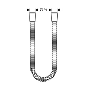 Hansgrohe Metallschlauch Axor 2000mm brushed nickel 28120820