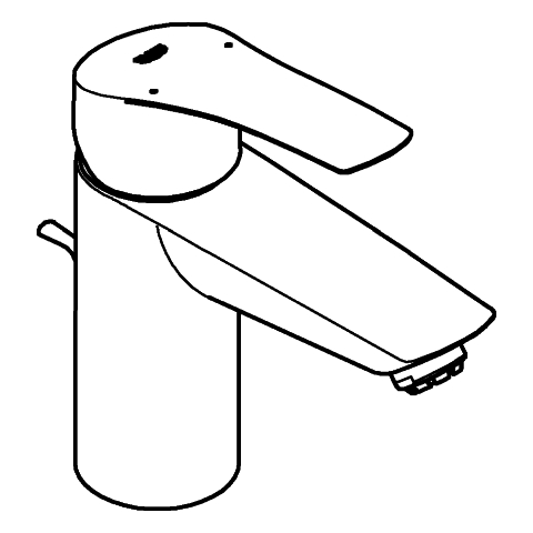 Grohe Niederdruck Einhand-Waschtisch-Batterie Eurosmart S-Size chrom Zugstangen-Ablaufgarnitur 23459003