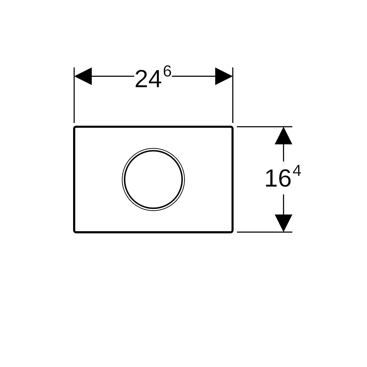 Geberit Sigma10 Betätigungsplatte für WC-Steuerung elektronischer Spül-Auslösung edelstahl gebürstet/poliert 242.782.SN.1