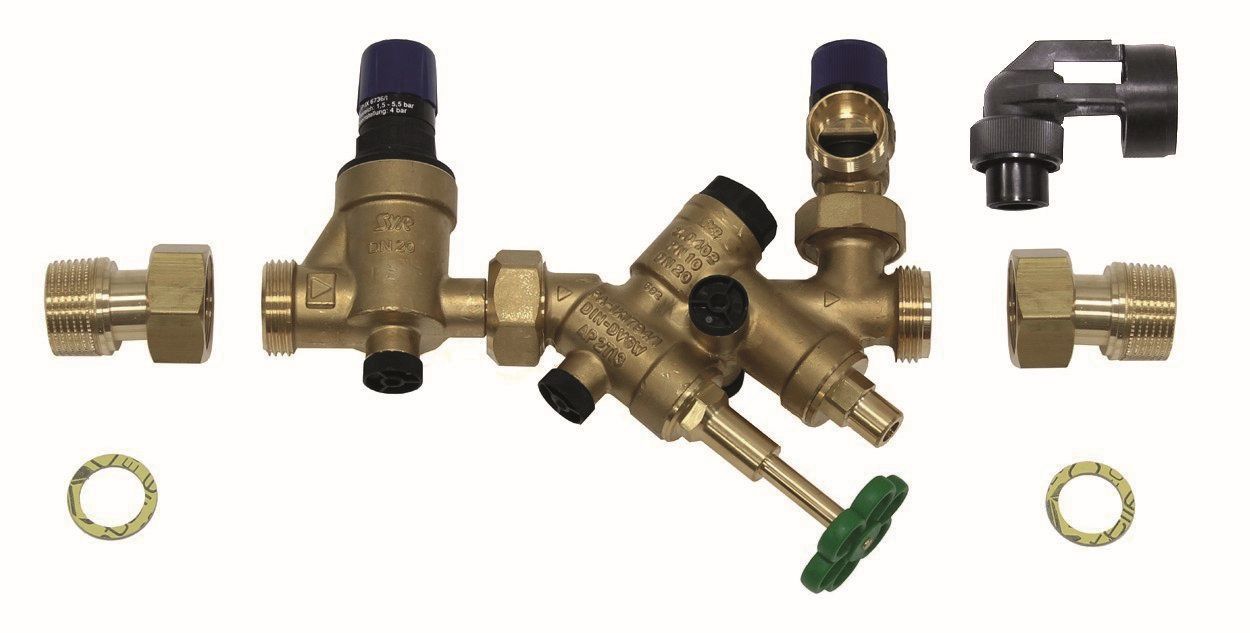 Vaillant Sicherheitsgruppe mit Druckminderer DN20 für Netzüberdruck unter 16 bar 000474