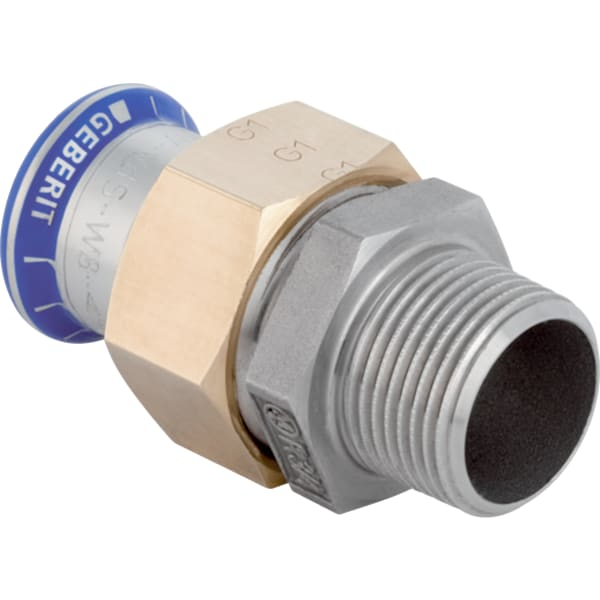 Geberit Mapress Edelstahl Übergangsverschraubung mit AG (LABS-frei) d54-R2 85340