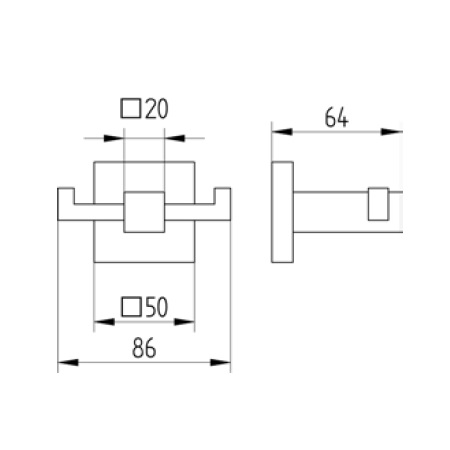 Avenarius Haken 2-fach mit Konsole 4201615040