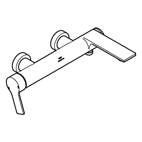 Grohe Allure Einhand-Wannenbatterie chrom Wandmontage 32826001