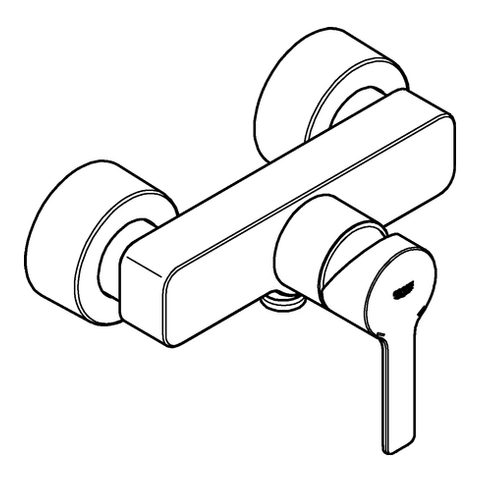 Grohe Lineare Einhand-Brausebatterie supersteel Wandmontage 33865DC1