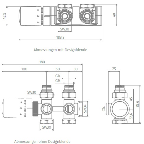 HSK Kompaktventil, weiß 890840-04