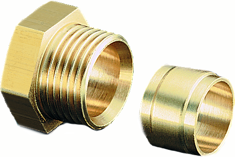 Oventrop Klemmringverschraubung "Ofix-Oil"12mm 2-fach für Zweistrangfilter und "Flexo-Block" 2127053