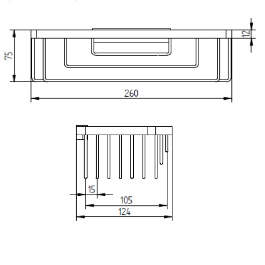 Avenarius Serie Körbe Schwammkorb 26,0x7,5x12,5cm 9014010010