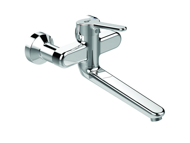 Ideal Standard Ceraplus 2 Wand-Waschtischarmatur 280mm chrom, Ausladung 280-299mm, absperrbaren S-Anschlüssen BC112AA