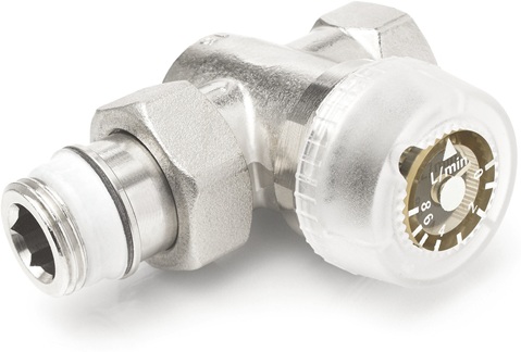 Taconova Abgleichventil TacoSetter Rondo DN15 3/4"x3/4" ohne Verschraubung direkte Volumenstromanzeige, ohne Verschraubung 223.3206.341