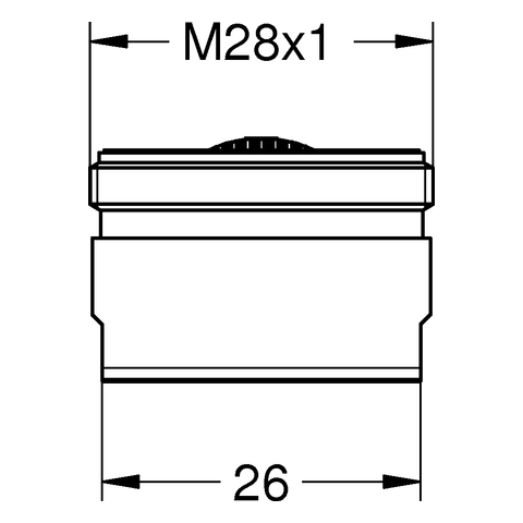 Grohe Mousseur M28x1 chrom für Zweigriffarmaturen 13939000