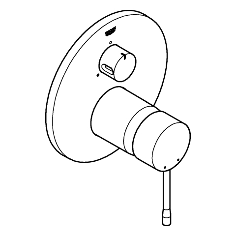 Grohe Einhand-Batterie Essence Fertigmontage-Set supersteel für 35604 3-Wege Umstellung 24169DC1