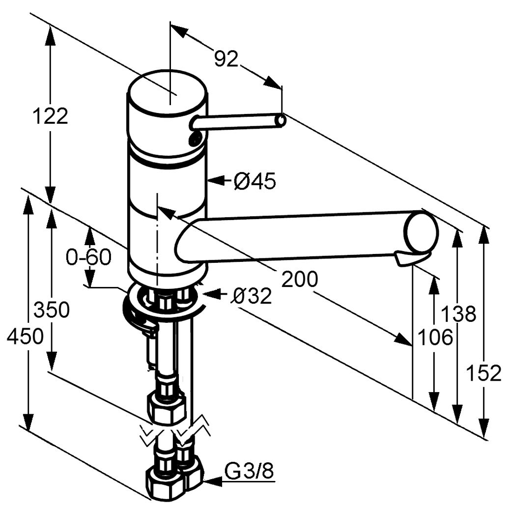Kludi Scope Spültisch-Einhandmischer 200mm chrom, Niederdruck 339390575