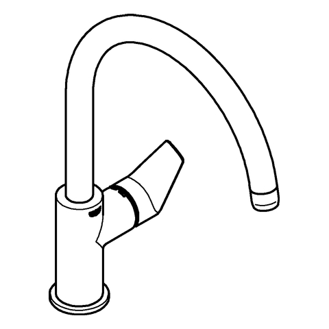 Grohe BauEdge Einhand-Spültischbatterie chrom hoher Auslauf GROHE ZERO 31367001