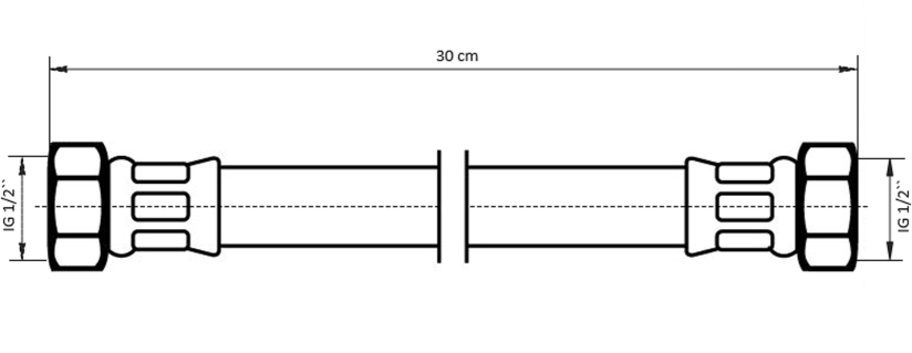 Neoperl NEOFLEX Panzerschlauch DN8 IG x IG, 1/2" x 1/2" 30cm 66861330