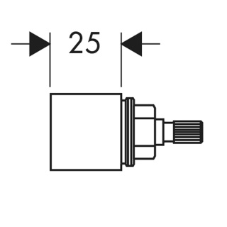 Hansgrohe Verlängerung Unterputz-Ventil 25mm 96370000