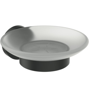 Ideal Standard Seifenschale IOM satiniertes Glas schwarzes satiniertes A9122XG
