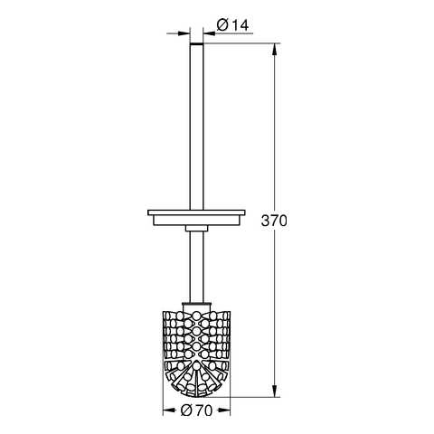 Grohe Ersatzbürste für Toilettenbürstengarnitur supersteel 40951DC0