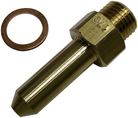 Bosch / Buderus Hauptgasdüse 1,70 Bohrung SW16 48mm 8718584786