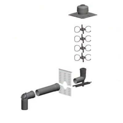 Atec PolyTop Schacht-Set DN80 inkl. Verbindungsleitung 1370