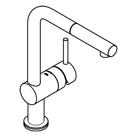 Grohe Minta Touch Elektronische-Einhebel-Spültischbatterie supersteel Auslauf, Ausladung 224mm 31360DC1