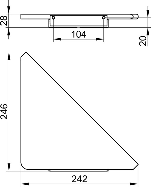 Keuco Eckduschablage Aveno, weiß matt 14657510000