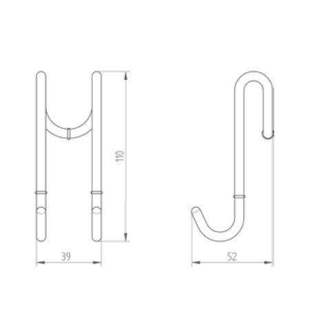 Avenarius Halter für Duschabtrennung Serie Universal 9004590010