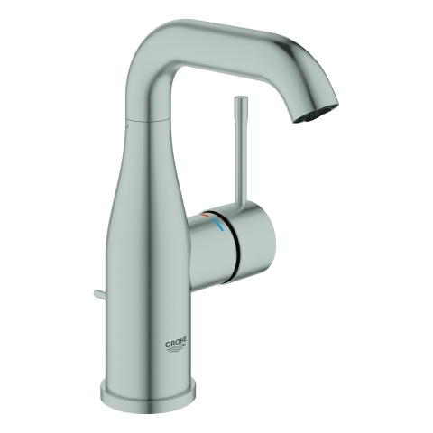 Grohe Einhand-Waschtisch-Batterie Essence supersteel M-Size schwenkbarer U-Auslauf 24173DC1