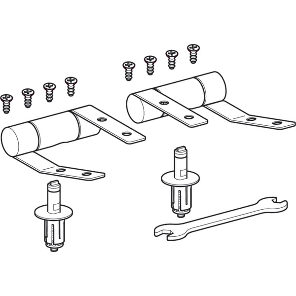 Geberit Set Scharniere für WC-Sitz Cassini und Cotta, Befestigung von oben 598181000