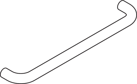 HEWI Badetuchhalter (ADA), hochglänzend, Achsmaß 457mm, reinweiß 477.30US210 99