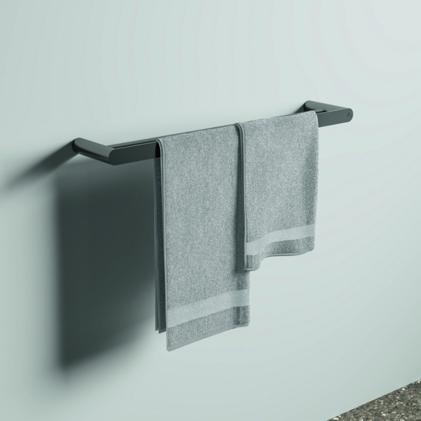 Ideal Standard doppelte Handtuchhalter Conca, rund, 600mm, grau metallic T4501A5