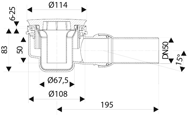 Ideal Standard Anschluss DN 50 für Duschwannen K863567 weiß