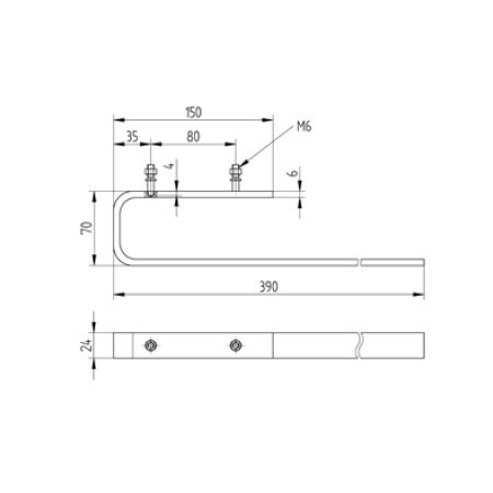 Avenarius Handtuchhalter eckige Form einarmig 39cm 9001422040