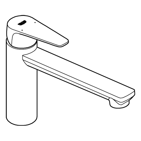 Grohe BauEdge Einhand-Spültischbatterie chrom mittelhoher Auslauf GROHE ZERO 31693000