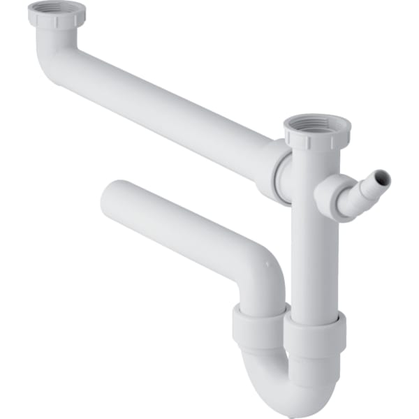 Geberit Rohrbogengeruchsverschluss für zwei Spülbecken Abgang horizontal G1 1/2x40 extralang 152.597.11.1